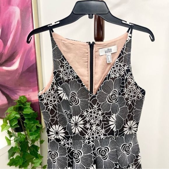 Belle Badgley Mischka Cocktail Fit & Flare Sleeveless Mini Dress 2 - Picture 5 of 10